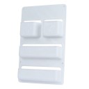 Wall Shelf for Motorhome Multi-Level Compartments 27.7 x 17.8 x 3.7 cm Plastic PP White Caravan Door Organiser Storage Box 1