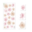 Wall Stickers Flowers 60 x 28 cm Transparent Matt Vinyl Elegant Wall Decoration Easy Application Delicate Floral Motifs for Interiors 1