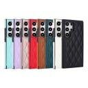 Wallet Cover til Samsung Galaxy S25 Ultra Bagklap med kortlommer Vindu til ID Quilted design PU læder Mobilcover 21