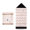 Wand Adventskalender Stoff met zakken In de vorm van een huisje 24 vakken 48,5 x 119 cm Hangoog Voor cadeaus en snoepjes voor kinderen 5