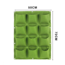 Wandgemonteerde stoffen zakken voor het kweken van planten 12 zakken 15x15 cm Hangende verticale plantenbak Tuinorganizer 72 x 50 cm Textielbloemenwand 2