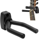 Wandhalterung für Gitarre schwarz Metallhaken mit Polsterung für E-Gitarre und Akustikgitarre Bass Mandoline und Banjo Musikinstrumentzubehör 4