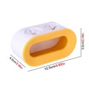 Wandhouder voor 2 tandenborstels 12,5 x 5,5 cm Zelfklevende badkamerorganizer met afvoergaten Ovale plastic houder zonder boren 3