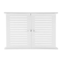 Wandkast voor router 39 x 9 x 27 cm Hout-kunststof wandplank met deuren Opbergdoos voor WiFi-modem 4