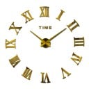 Wandklok 3D met Romeinse cijfers en de tekst TIME Zonder wijzerplaat als wanddecoratie Analoge tijdsaanduiding Materiaal metaal en EVA 7