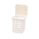 Wandmontierter Zahnbürstenhalter für das Badezimmer. Aufbewahrungsorganizer für Bürsten, Kämme und Kosmetika. Spart Platz. Ideal für kleine Badezimmer. 4