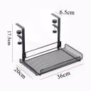 Wandregal aus Metall mit Schraubhalterung 36x20x17,5 cm schwarze Gitterablage für Tisch oder Wand praktisch 7
