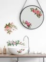 Wandsticker mit verschiedenen Blumenmustern für das Badezimmer 39,3x50 cm PVC wasserfeste Dekorationen für das Badezimmer einfache Anwendung 2