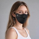 Warm 3D Face Mask Windproof with Adjustable Ear Loops Universal Size Nylon Black Women's For Winter in the City and Sports 2