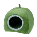 Warm Bed for Rodents 22 x 22 x 15.5 cm Green Plush House with Opening 9.5 cm Soft Nest Made of Foam and Plush for Small Pets 1