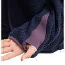 Warm Fleece Jacket with Zip Stand-up Collar, Chest Pocket and Side Zip Pockets, Structured Pattern, Loose Fit, Unisex 18