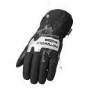 Warme, wasserdichte und winddichte Motorradhandschuhe mit verlängertem Bündchen und verstellbarem Kordelzug für Fahrten bei Kälte Unisex 7