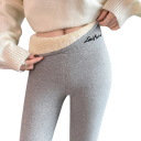 Warme Winterleggings für Damen mit Fell Hohe Taille Elastische Leggings in Knöchellänge Isolierte Hose für den Winter Bequeme Wintersportleggings 8