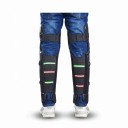 Wärmeschutz für Knie auf dem Motorrad 1 Paar PU-Leder mit Kunstwolle Knie- und Schienbeinschoner Klettverschluss und Schnallen Schwarz Für den Winter 10