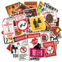 Warning Stickers 50 pcs 3
