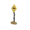 Warnschild für das Aquarium 6,5 x 4,5 x 16 cm Dekoratives gelbes Warnzeichen Harzdekoration Sicheres Zubehör für das Aquarium 5