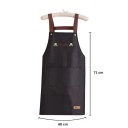 Wasserabweisende Küchenschürze 71 x 68 cm mit Hello Druck Japanischer Stil Große Tasche Kochen Backen Praktische bequeme Schürze 9