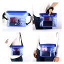 Wasserdichte 3-Lagen Schwimmtasche 22 x 18 cm Schutzhülle für Handy und Wertsachen Wiederverschließbare Reißverschlusstasche Strandtasche für Wasser und Regen 3
