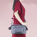 Wasserdichte Wickeltasche, 32 x 16 x 18,5 cm, Umhängetasche mit Taschen für Flaschen und Feuchttücher, Reise-Organizer 1