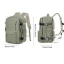 Wasserdichter Kabinenrucksack 40 x 20 x 25 cm Handgepäck fürs Flugzeug Doppelreißverschluss 2 Seitentaschen Leichter Reiserucksack 6
