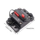 Wasserdichter Leistungsschalter 80 A zurücksetzbar 7,4 x 4,9 x 4,4 cm Manuelles Zurücksetzen Für Auto-Audio und Boot Schutz des Stromkreises 2