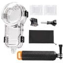 Wasserdichter Schutz für Insta360 X5 S mit Handgriff ca. 180 x 35 mm Unterwassergehäuse Transparent Antibeschlag-Einsätze und Tasche Zum Tauchen 1