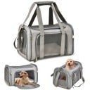 Wasserfester faltbarer Transportkorb für Katzen und kleine Hunde Atmungsaktiver verstärkter Träger 50 x 34 x 34 cm 4