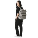 Wasserfester Katzenrucksack 42 x 28 x 11 cm in Grau mit Ohren und hervortretenden Schnurrhaaren sowie mehreren Reißverschlusstaschen und einem Tragegriff 2
