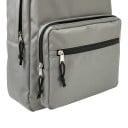 Wasserfester Katzenrucksack 42 x 28 x 11 cm in Grau mit Ohren und hervortretenden Schnurrhaaren sowie mehreren Reißverschlusstaschen und einem Tragegriff 3