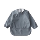 Wasserfester Kinder-Lätzchen mit langen Ärmeln Schürze für Kleinkinder mit Tasche und Druckknopf am Hals für Mädchen 5