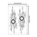 Wasserfestes Tattoo 18 x 11 cm Hält 12-15 Tage Temporäres Tattoo mit Chip-Schaltungen Technologie-Design Modernes Muster Einfache Anwendung 2