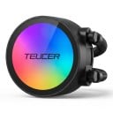 Wasserkühlung CPU Teucer AIO Flüssigkeitskühler RGB Beleuchtung Radiator 120 mm Lüfter PWM Kupferbasis Für Intel LGA1700 und LGA1200 5