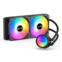 Wasserkühlung CPU Teucer AIO Flüssigkeitskühler RGB Beleuchtung Radiator 240 mm 2 Lüfter Kupferbasis Für Intel LGA1700 und AMD AM5 9