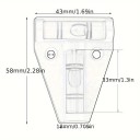 Wasserwaage für Wohnmobile Externes Nivellierungsgerät Stabiles Messzubehör Campingausrüstung Nivellierung von Wohnwagen 58x43x33x18mm 2