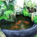 Water Fountain with LED Lights and Mist EU Plug Light Decoration Bonsai 28 x 20 x 15 cm 4