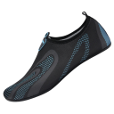 Water Shoes Rubber Sole Microfiber Non-Slip Unisex Black Beach Aquashoes for Sea Pool Snorkelling 3