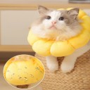 Waterdichte beschermhalsband voor katten in de vorm van een zonnebloem Zachte pluche halsband tegen bijten en likken Wondgenezing Maat S 5