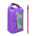 Waterdichte droge rugzak 5l PVC 40×20×12,7 cm met touchpocket voor mobiele telefoon voor zwemmen, kajakken, raften, trekking, surfen en buitenwatersporten 6
