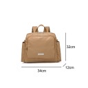 Waterdichte luiertas 34 x 32 x 12 cm Polyester rugzak voor moeders Reisluiertas voor pasgeborenen met zakken 3