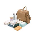 Waterdichte luiertas 34 x 32 x 12 cm Polyester rugzak voor moeders Reisluiertas voor pasgeborenen met zakken 4