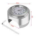 Waterdichte motorhorloge met wijzerplaat, glow in the dark, stuuraccessoires, 22-25 mm motorklok met batterijsleutel en geluiddemper 2