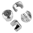 Waterdichte motorhorloge met wijzerplaat, glow in the dark, stuuraccessoires, 22-25 mm motorklok met batterijsleutel en geluiddemper 3