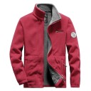 Waterdichte softshell wandeljas jacht windjack skijack POLYESTER met opstaande kraag en rits met zakken in verschillende kleuren 7