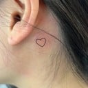 Waterdichte tijdelijke tattoo stickers met hartmotief Kleine tattoo voor de nek, handpalmen en vingers Langdurige minimalistische tattoo 2