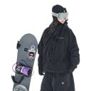 Waterproof and Windproof Ski Jacket with Hood and High Zip Collar with Zipper Pockets and Loose Fit Unisex 11