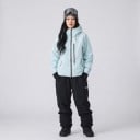 Waterproof and Windproof Ski Jacket with Hood and High Zip Collar with Zipper Pockets and Loose Fit Unisex 6