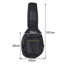Waterproof Case for Acoustic Guitar with Double Padding Protective Cover with Shoulder Straps Black Rigid Case for Safe Transport 5