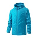 Waterproof Hooded Polyester Lightweight Zip Jacket for Hiking, Outdoor Activities and Everyday Wear 4