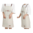 Waterproof Kitchen Apron 71 x 68 cm with Hello Print Japanese Style Large Pocket Cooking Baking Practical Comfortable Apron 9