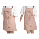 Waterproof Kitchen Apron 71 x 68 cm with Hello Print Japanese Style Large Pocket Cooking Baking Practical Comfortable Apron 11